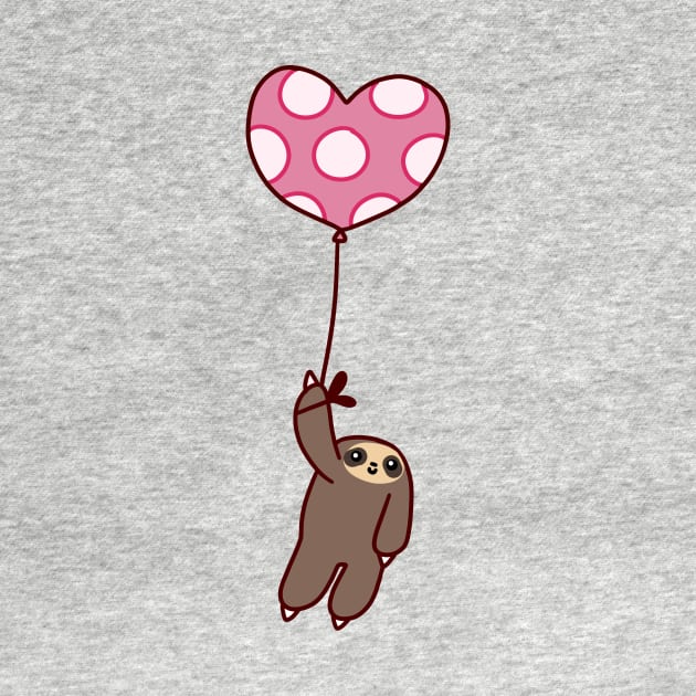 Heart Balloon Sloth by saradaboru